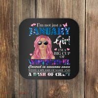Not Just A Janurary Girl Wonderful Sassy Birthday  Coaster thumb 0