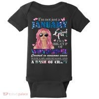 Not Just A Janurary Girl Wonderful Sassy Birthday  Baby Bodysuit thumb 0