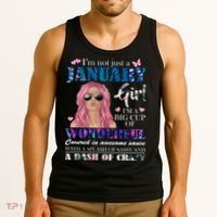 Not Just A Janurary Girl Wonderful Sassy Birthday  Tank Top thumb 3
