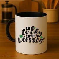 Not Lucky Simply Blessed Coffee Mug thumb 4