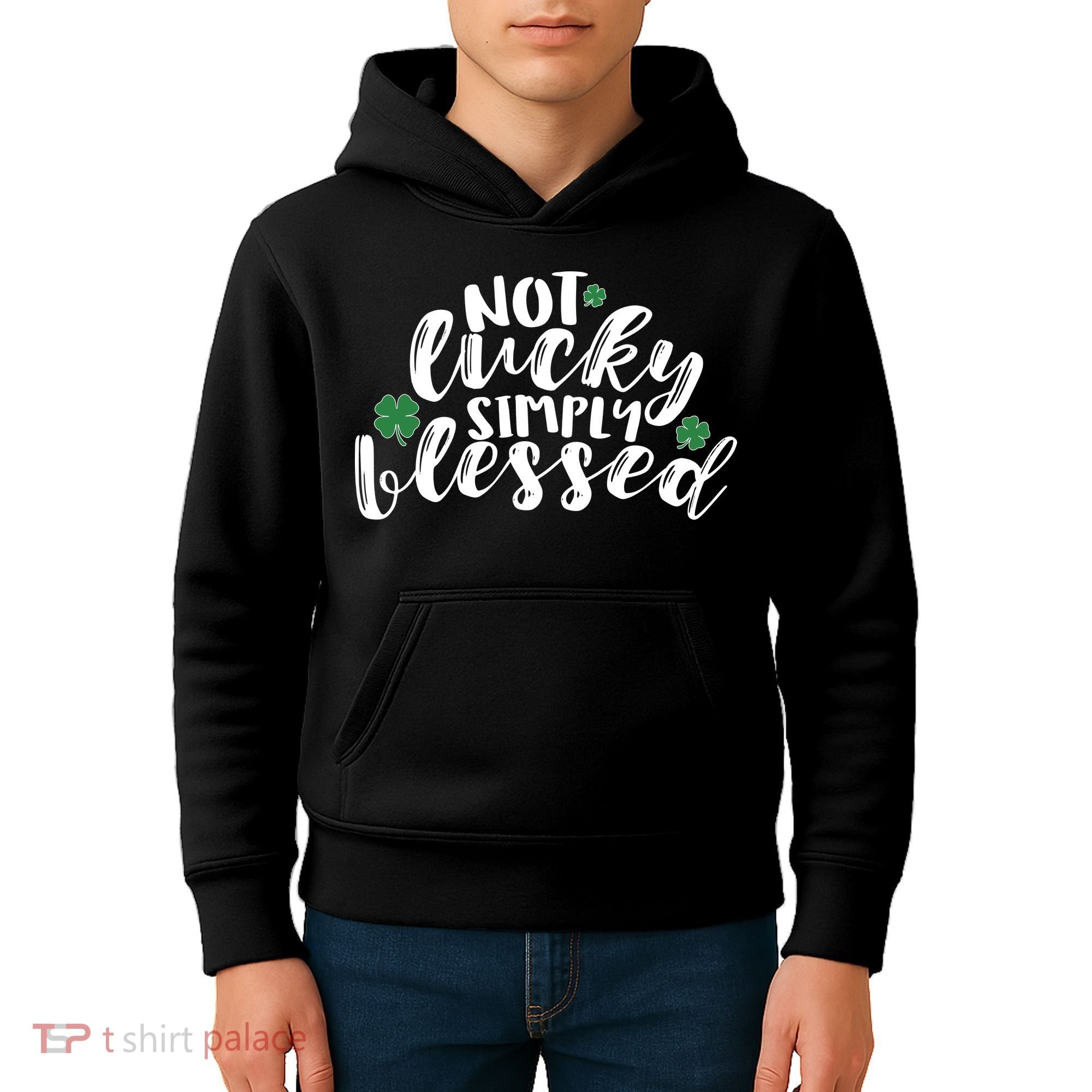 Not Lucky Simply Blessed Kids Hoodie