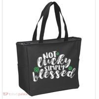 Not Lucky Simply Blessed Tote Bag thumb 2