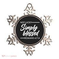 Not Lucky Simply Blessed Romans 4: 7-8 Ornament thumb 0