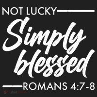 Not Lucky Simply Blessed Romans 4: 7-8 Golf Towel thumb 3