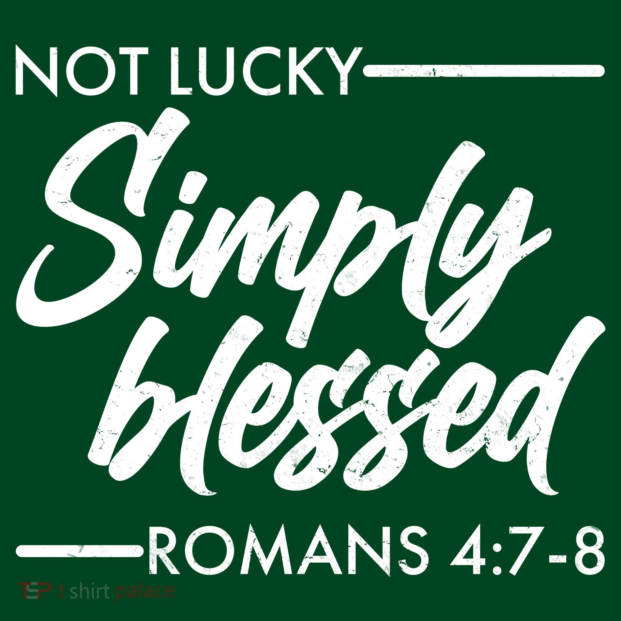 Not Lucky Simply Blessed Romans 4: 7-8 Apron