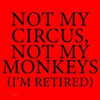 Not My Circus Not My Monkeys I'm Retired Santa Hat thumb 1