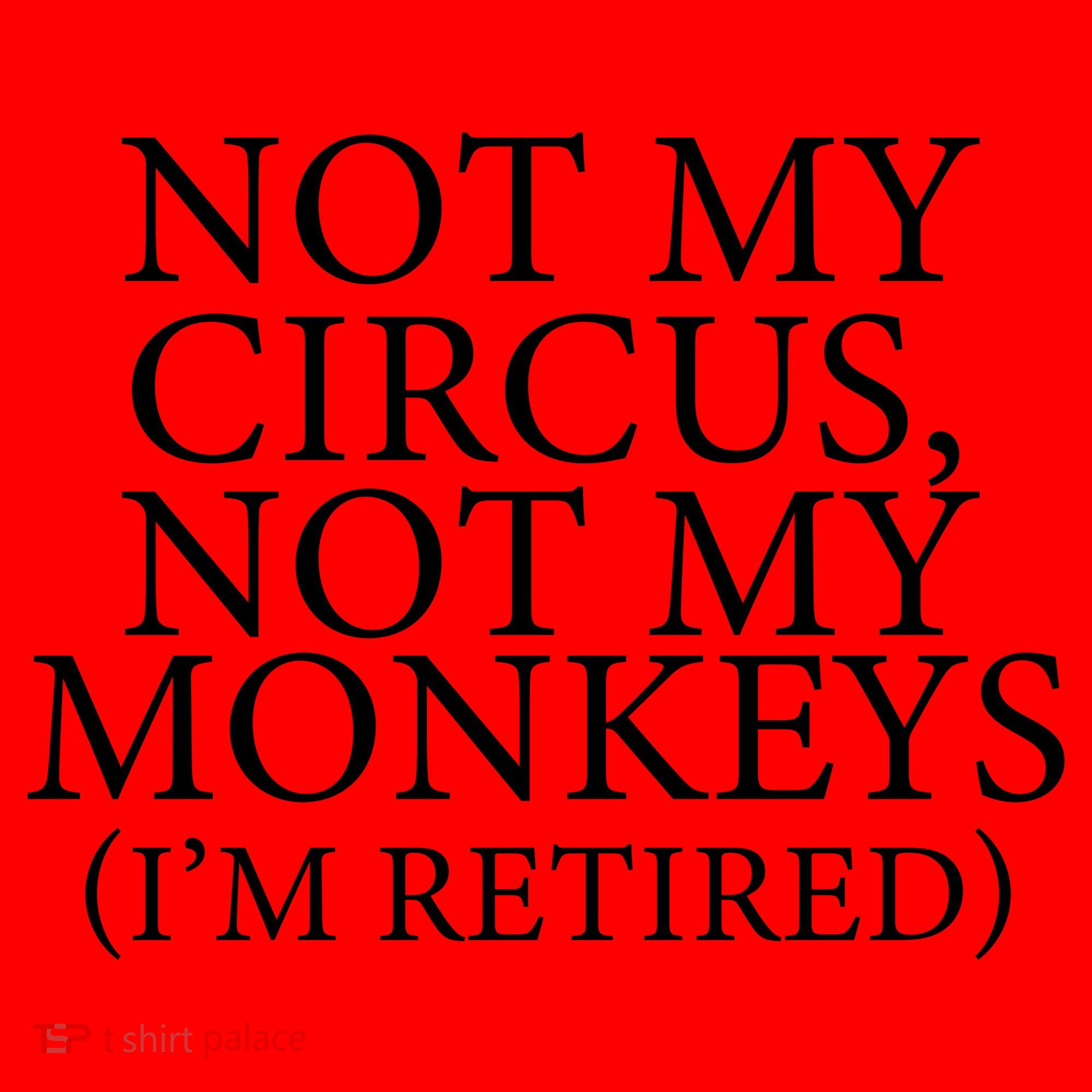 Not My Circus Not My Monkeys I'm Retired Santa Hat