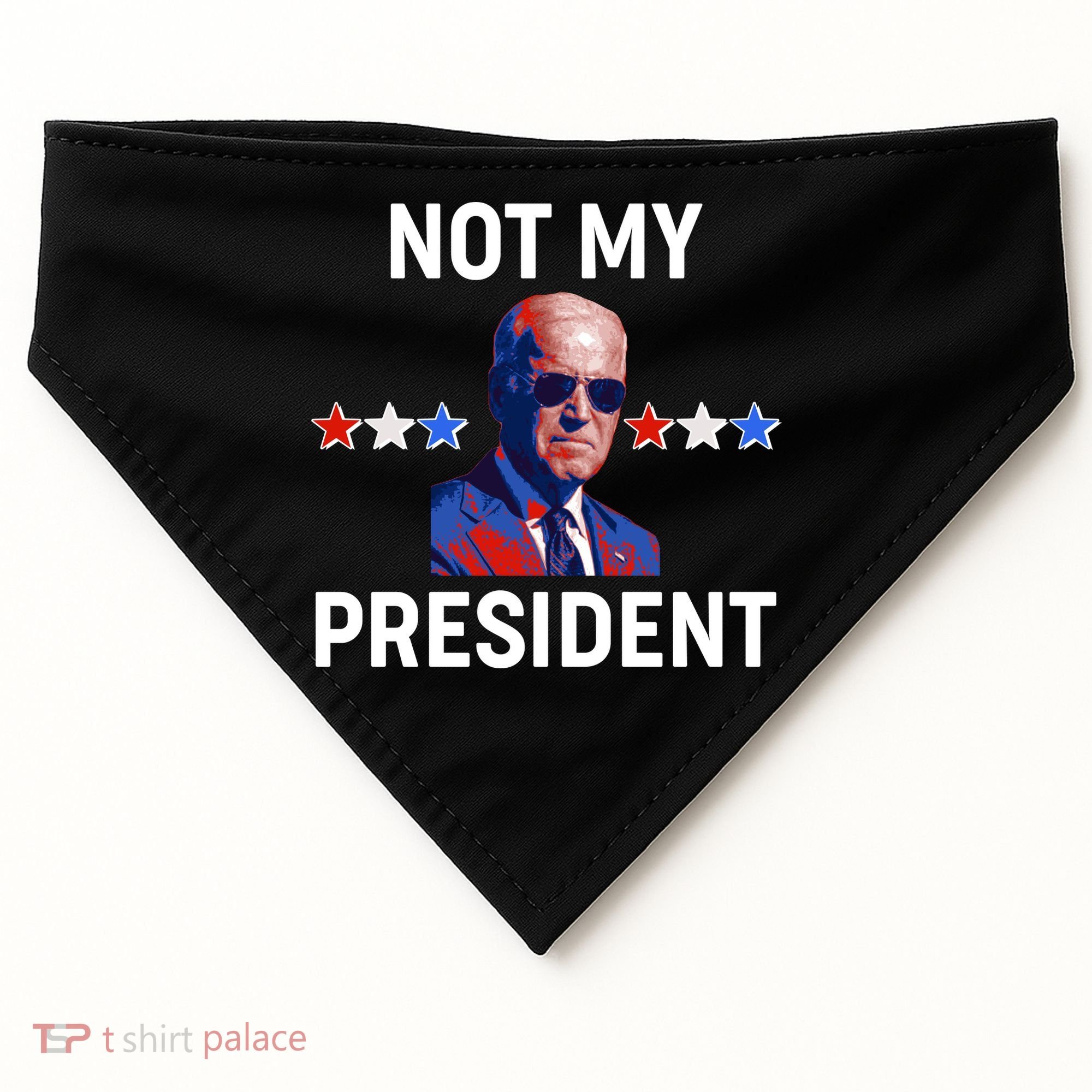 Not My President Anti Biden Pro Trump 2020 Election USA-Made Doggie Bandana