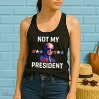 Not My President Anti Biden Pro Trump 2020 Election Women's Tank Top thumb 2
