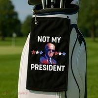 Not My President Anti Biden Pro Trump 2020 Election Golf Towel thumb 2