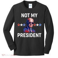 Not My President Anti Biden Pro Trump 2020 Election Kids Long Sleeve Shirt thumb 0
