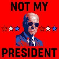 Not My President Anti Biden Pro Trump 2020 Election Santa Hat thumb 1