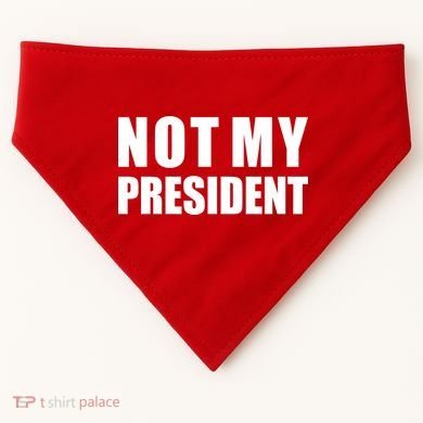 Not My President Classic Logo USA-Made Doggie Bandana