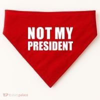 Not My President Classic Logo USA-Made Doggie Bandana thumb 0