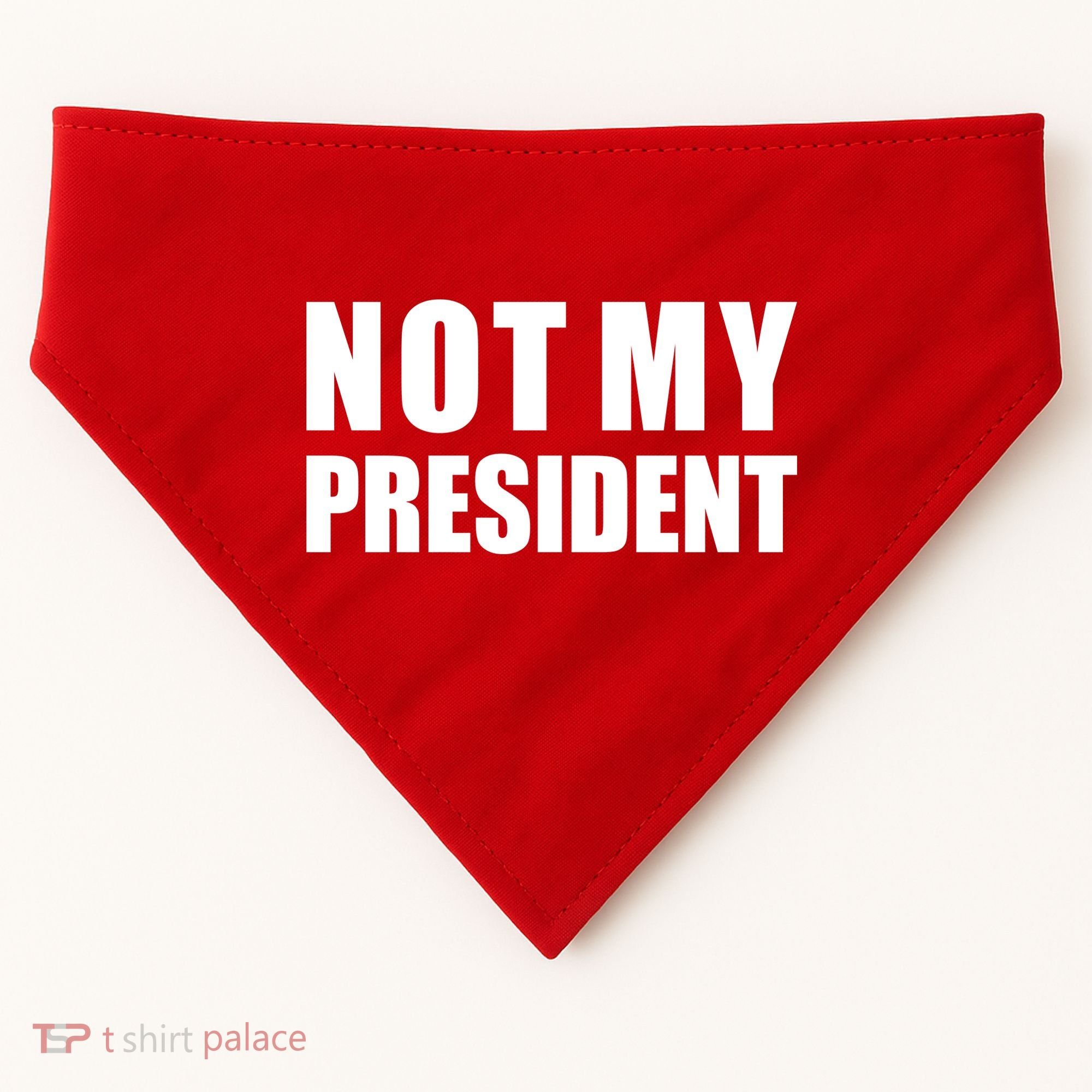 Not My President Classic Logo USA-Made Doggie Bandana