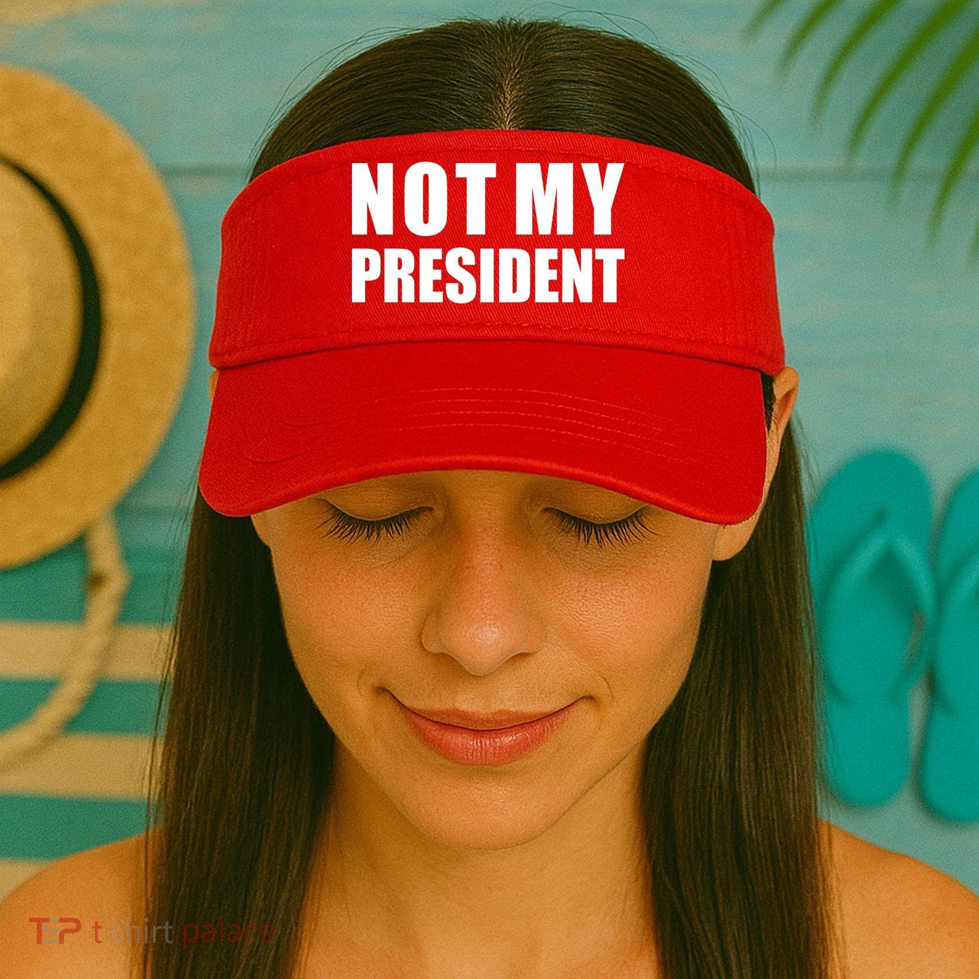 Not My President Classic Logo Visor