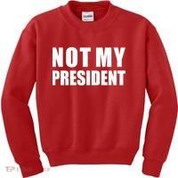 Not My President Classic Logo Kids Sweatshirt thumb 0