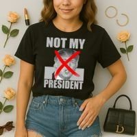 Not My President Red X Spray Paint Anti-Trump Comfort Colors Boxy T-Shirt thumb 2