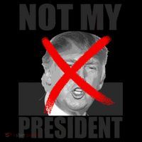 Not My President Red X Spray Paint Anti-Trump Coffee Mug thumb 5