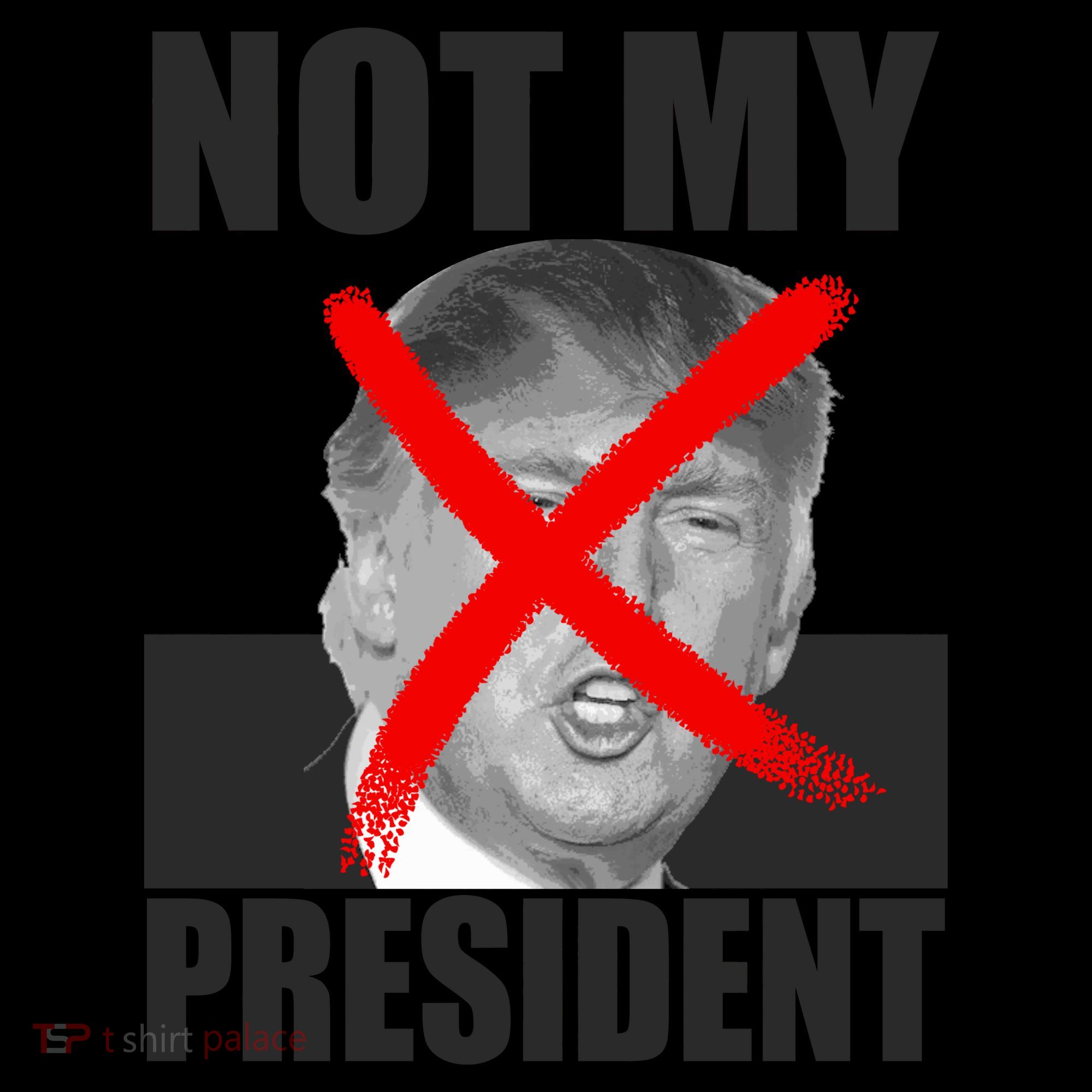 Not My President Red X Spray Paint Anti-Trump Coffee Mug