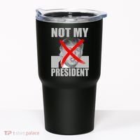 Not My President Red X Spray Paint Anti-Trump Tumbler thumb 0