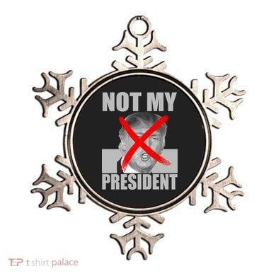Not My President Red X Spray Paint Anti-Trump Ornament