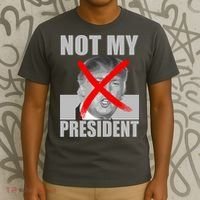 Not My President Red X Spray Paint Anti-Trump T-Shirt thumb 3