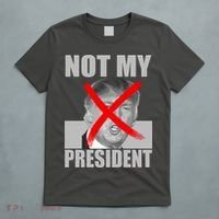 Not My President Red X Spray Paint Anti-Trump T-Shirt thumb 5