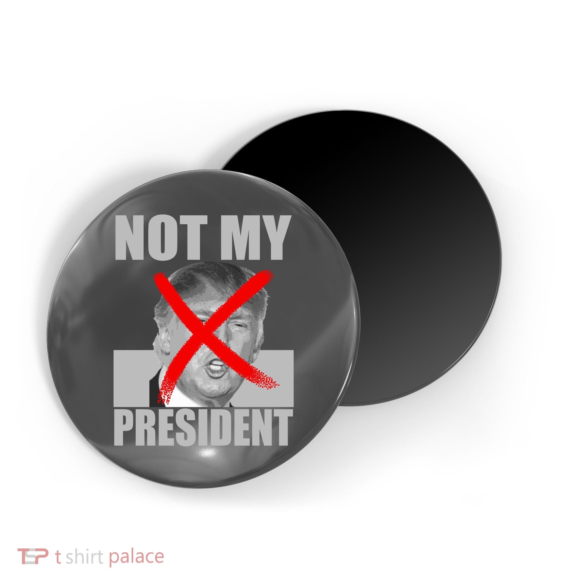 Not My President Red X Spray Paint Anti-Trump Magnet
