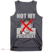 Not My President Red X Spray Paint Anti-Trump Tank Top thumb 0
