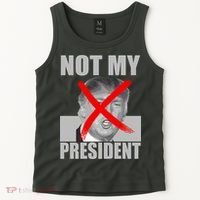 Not My President Red X Spray Paint Anti-Trump Tank Top thumb 2