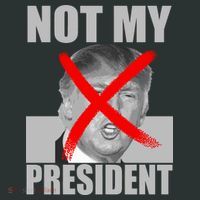 Not My President Red X Spray Paint Anti-Trump Kids Long Sleeve Plaid Pajama Set thumb 2