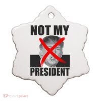 Not My President Red X Spray Paint Anti-Trump Ceramic Ornament thumb 0