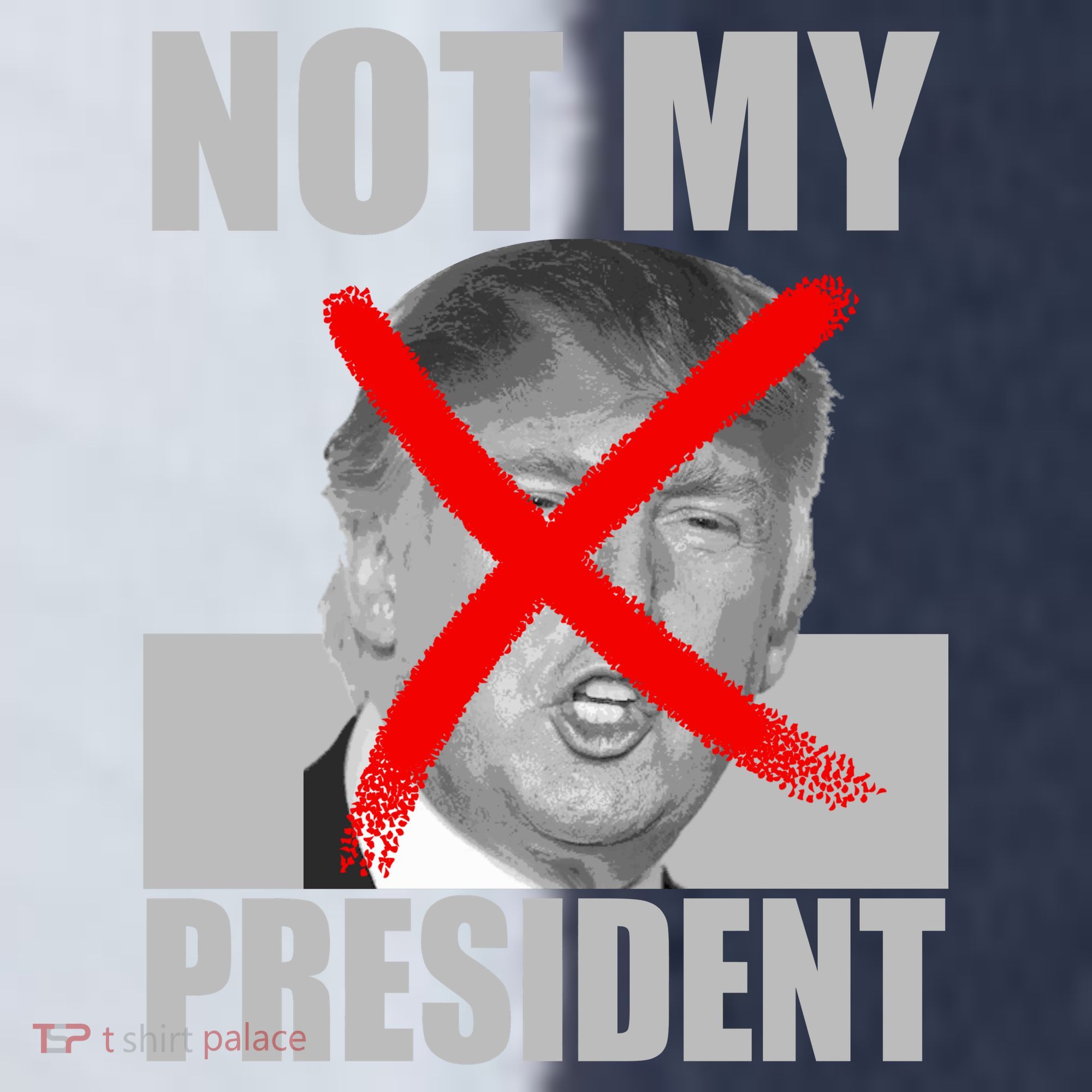 Not My President Red X Spray Paint Anti-Trump Sport-Tek Competitor United Soccer Jersey