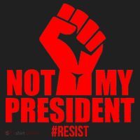 Not My President Resist Anti Trump Fist Women's Sweatshirt thumb 2
