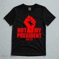 Not My President Resist Anti Trump Fist T-Shirt thumb 5