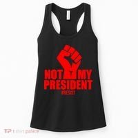 Not My President Resist Anti Trump Fist Women's Tank Top thumb 0
