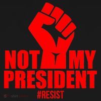 Not My President Resist Anti Trump Fist Baby Bodysuit thumb 2