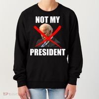 Not My President Trump Anti Biden Women's Sweatshirt thumb 0