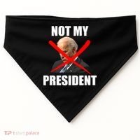 Not My President Trump Anti Biden USA-Made Doggie Bandana thumb 0