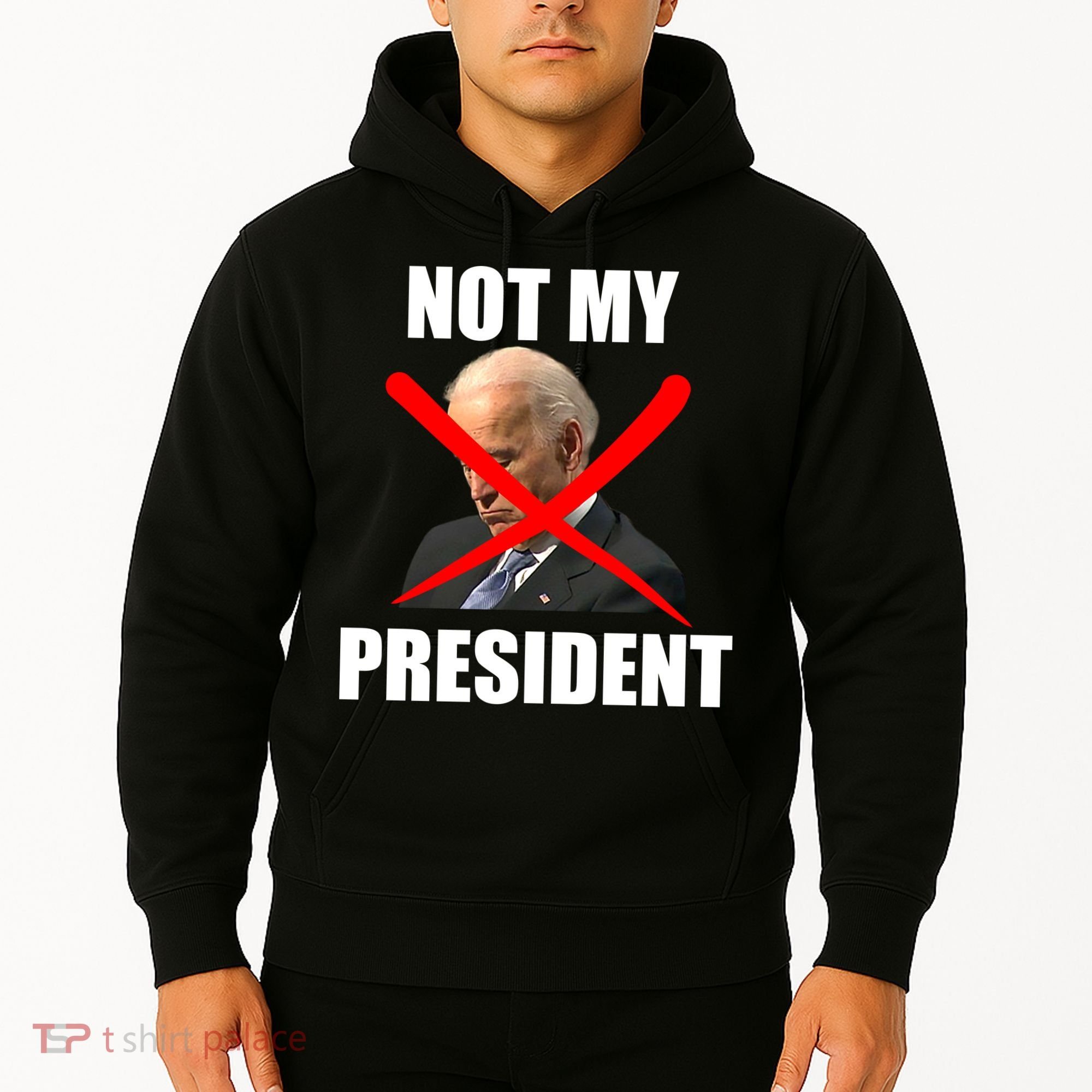 Not My President Trump Anti Biden Hoodie