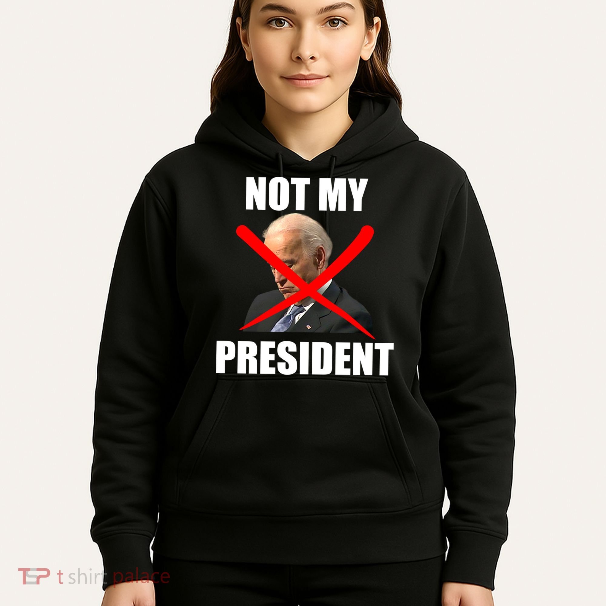 Not My President Trump Anti Biden Hoodie