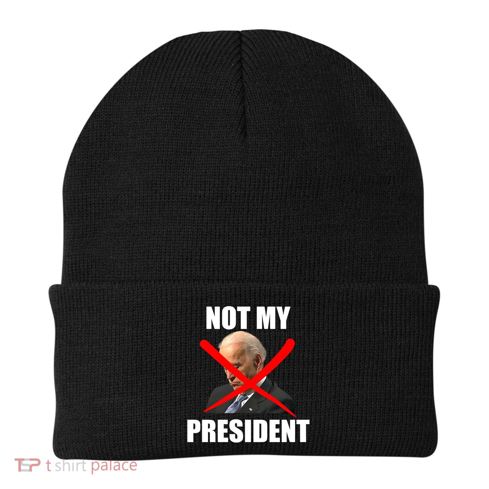 Not My President Trump Anti Biden Beanie