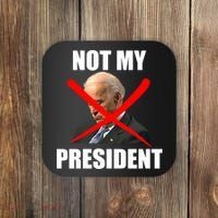 Not My President Trump Anti Biden Coaster thumb 0