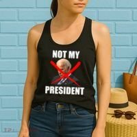 Not My President Trump Anti Biden Women's Tank Top thumb 2