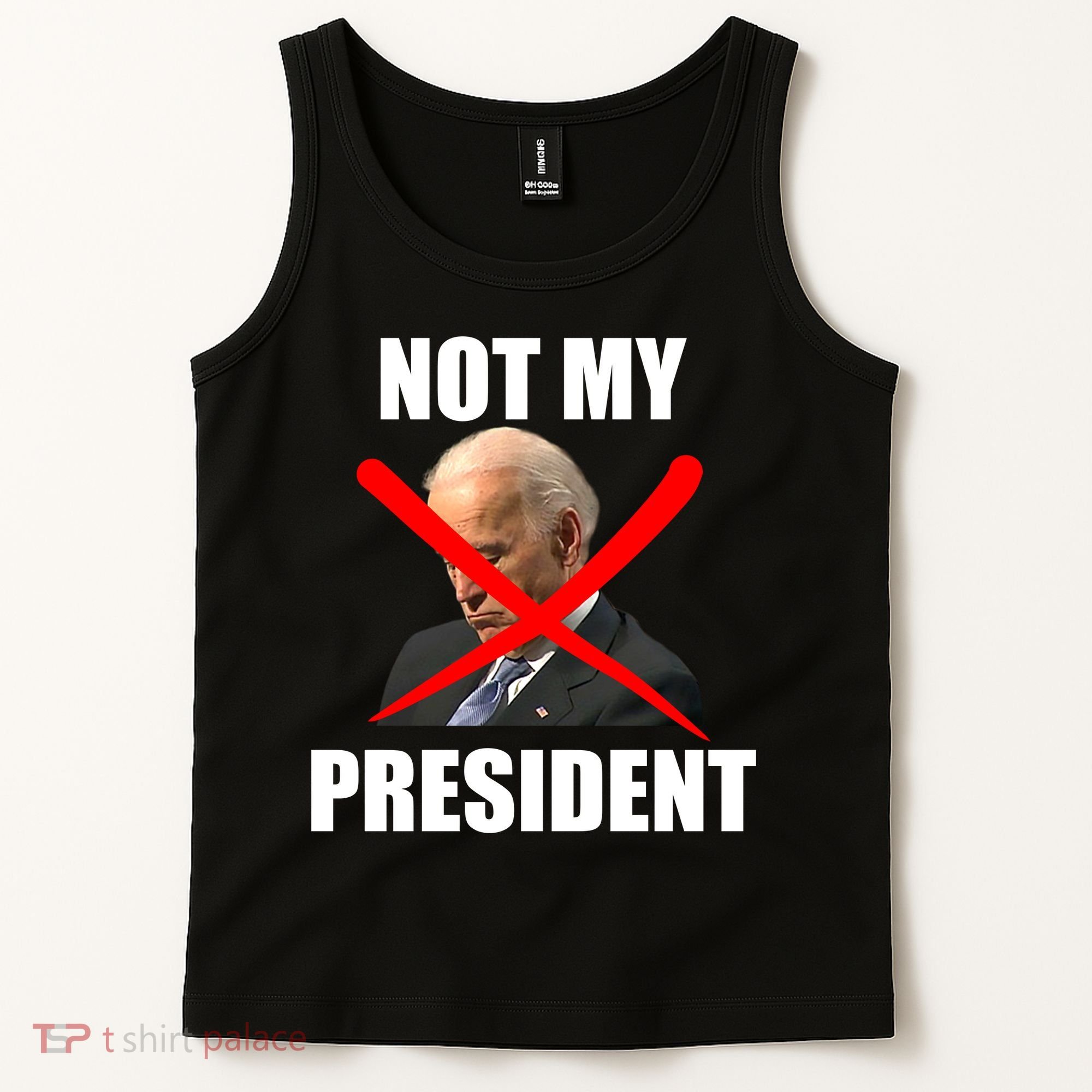 Not My President Trump Anti Biden Tank Top