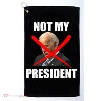 Not My President Trump Anti Biden Golf Towel thumb 0