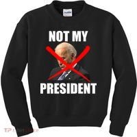 Not My President Trump Anti Biden Kids Sweatshirt thumb 0