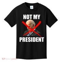 Not My President Trump Anti Biden Kids T-Shirt thumb 0
