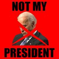 Not My President Trump Anti Biden Santa Hat thumb 1